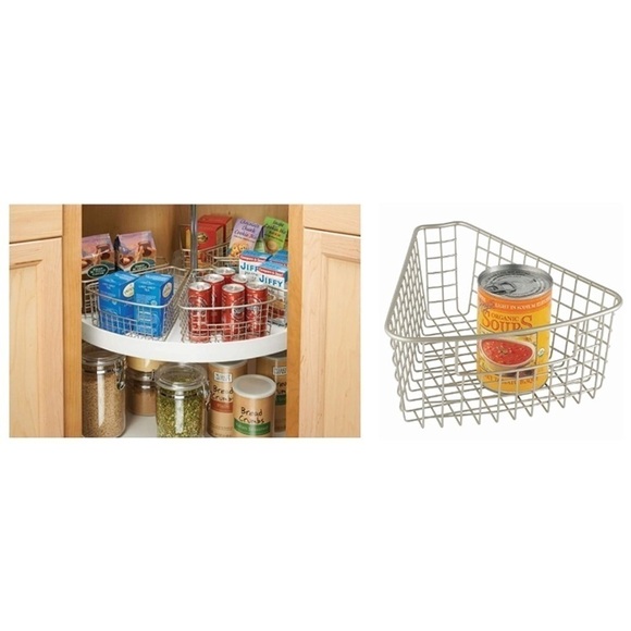 Inter design Lazy Susan Cabinet Bin wire basket - Picture 2 of 8
